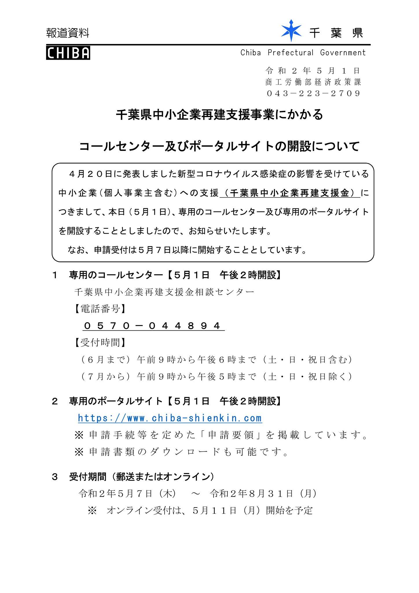 支援 再建 金 県 千葉